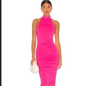 Revolve X Superdown midi sleeveless high neck dress